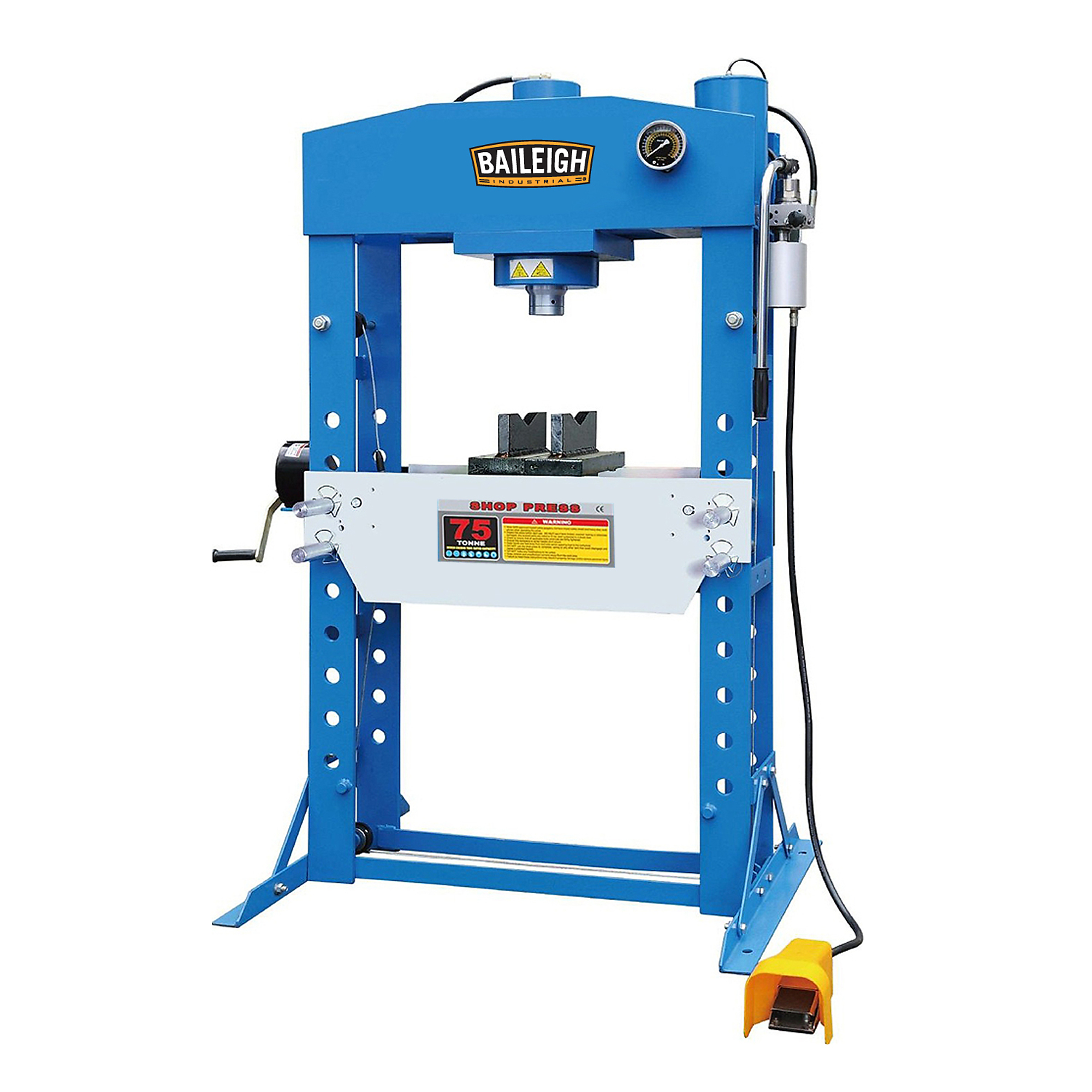 Baileigh, Air H-Frame Press, Press Type Pneumatic, Max. Pressure 75 Tons, Model# HSP-75A